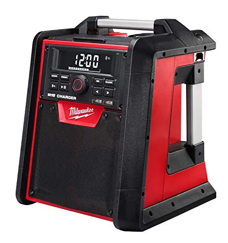 Milwaukee M18RC-0 Akku-Radio - Baustellenradio mit leistungsstarkem Lithium-Ionen-Akku für kabellosen Musikgenuss überall, robust und langlebig.