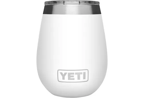 Yeti Isolierflasche Vakuum Isolier Weinbecher Rambler 295 ml - Robuster Weinbecher aus Edelstahl mit doppelwandiger Vakuumisolierung. Ideal für Outdoor-Abenteuer, hält Getränke kalt oder heiß und sorgt für ein angenehmes Trinkerlebnis ohne Kondensation.