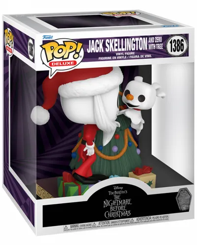 Nightmare before Christmas 30th POP! Deluxe Vinyl Figur Jack & Zero w/Tree 9 cm - Aufstellfigur von Funko, detailverliebt und limitiert, perfekt für Sammler und Fans des Klassikers.