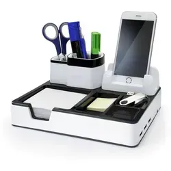 Monolith Schreibtisch Organizer mit Smartphone Ladestation