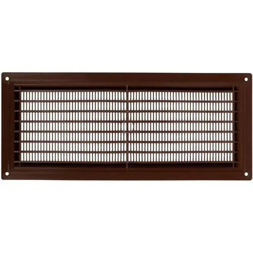Vent Systems 300 x 130 mm Rechteckiges Lüftungsgitter, Kunststoff Abdeckung mit Insektenschutz, Mauerlüftung, HVAC Luftauslass für Innen-/Außenwände, Decken, Schuppen, Wohnwagen, Heimwerkerbedarf