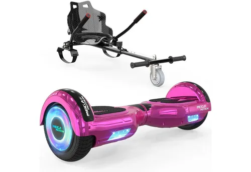 HITWAY Balance Scooter 6.5 Zoll Hoverboards Hoverkart Mit Sitz und Bluetooth und LED-Blitz, mit einem Go-Kart können Sie mehr Spaß haben.
