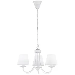 CORTEZ LÜSTER 3XE14 28W - Moderner Kronleuchter - Eleganter Deckenlampen-Kronleuchter mit 3 dimmbaren Lichtern, ideal für jeden Raum. Hergestellt aus hochwertigem Stahl und Faux-Wildleder, sorgt er für stimmungsvolle Beleuchtung.