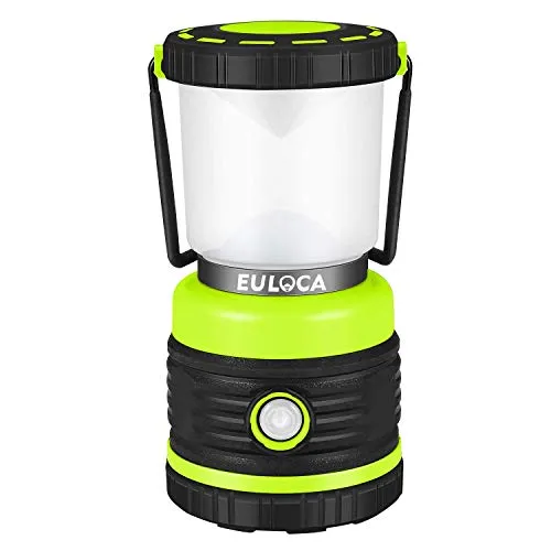 EULOCA tragbare LED-Camping-Laterne, sehr Hell mit voll einstellbarer 360-Grad-Beleuchtung, 1200 Lumen, dimmbar, 4 Beleuchtungsmodi, Zeltlicht für Zuhause, Bivvy, Garten, Outdoor, Wandern, Angeln