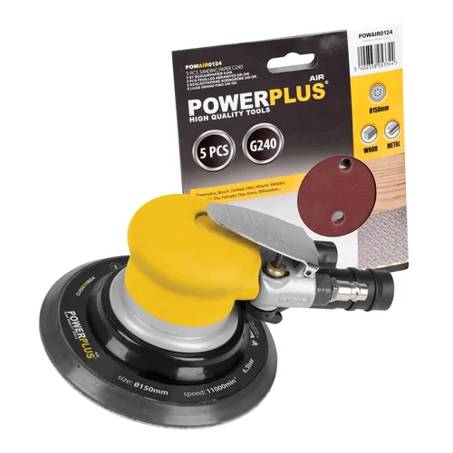 Druckluftschleifer + 5x Schleifpapier G240Exzenterschleifer Schleifmaschine