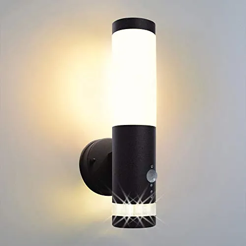 Aussenleuchte 232A2-A21-800LED-SET schwarz (Wandleuchte mit Sensor)