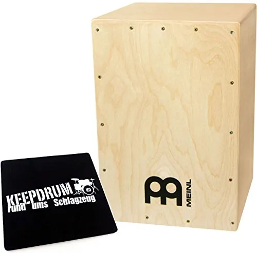Meinl Percussion Cajon MYO-CAJ Bausatz Natur mit Sitzpad - Percussion Bausatz zum Selberbauen, mit bereits ausgeschnittenem Bass-Soundloch und hochwertigem Birkenholz für individuellen Sound und Finish.