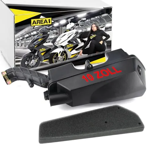 Area1 Ersatz Luftfilter für GY6 50ccm Roller - Motorrad-Luftfilter, inklusive hochwertigem Luftfilterkasten für 4-Takt GY6 Motoren, ideal für eine optimale Luftzirkulation und Leistung.