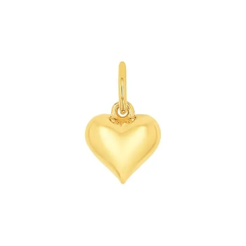 Amor Motivanhänger Unisex - Gold Herz Anhänger 1,2 cm - Ketten für Damen, romantischer Herz Anhänger aus hochwertigem 375 Gold, perfekt für besondere Anlässe und kommt in einer eleganten Schmuck Geschenk Box.