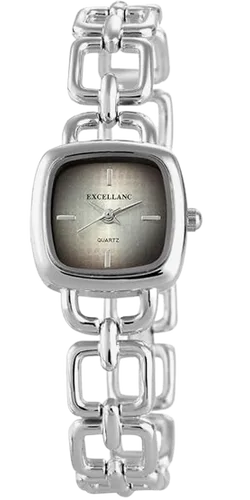 Damenuhr Edelstahlband silberfarben eckiges Ziffernblatt Analog Quartz