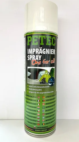 Petec Verdeck-Textilimprägnierung Imprägnierspray One for all 72750 - Reinigungsmittel für effektiven Schutz von Textilien und Verdecken, wasserabweisend und schmutzabweisend für langanhaltende Frische.