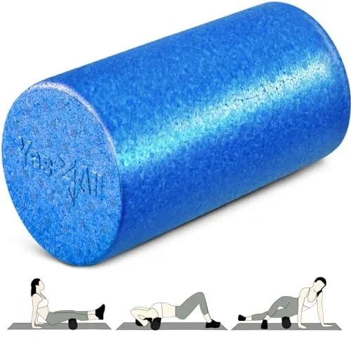 Yes4All Hochdichter EPP Runder Rücken-Foam Roller – Trainingsrolle für Yoga, Pilates & Dehnen
