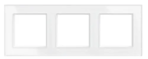 Homematic IP Glasrahmen 3-fach, weiß - Lichtschalter für die stilvolle Montage von bis zu drei Homematic IP Geräten, aus hochwertigem Echtglas für eine elegante Optik und nahtlose Integration in Ihre Wohnräume.