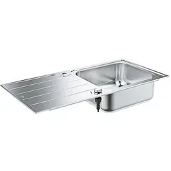GROHE K500 Edelstahlspüle mit Abtropffläche 1000x500mm - Sanitäranlagen & Zubehör – Hochwertige Edelstahlspüle mit GROHE StarLight Oberfläche für eine langlebige und pflegeleichte Nutzung.