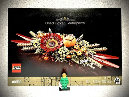 LEGO Icons Trockenblumengesteck Set - Botanische Sammlung mit Rose & Gerbera, ideal für kreative Tisch- und Wanddeko für Erwachsene