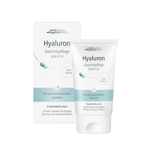 Hyaluron Gesichtspflege sensitiv – beruhigt die Haut und spendet Feuchtigkeit – medipharma cosmetics – 50 ml