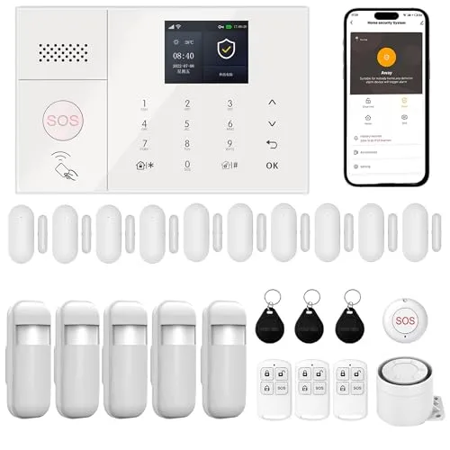 RenseCum Alarmanlage Haus, Smart Sicherheitssystem mit Touchscreen, 24PCS