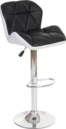 Höhenverstellbarer Barhocker MCW-A92 aus Kunstleder, schwarz - Barhocker & Bartische mit bequemer Sitzpolsterung und dekorativen Ziernähten, ideal für stilvolle Wohnräume und Gastronomie.