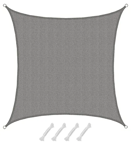 AMANKA Sonnensegel Viereckig 4x4 – 90% UV Schutz für Garten & Terrasse - Sonnenschutz mit 90% UV Schutz: Atmungsaktives, wasserdurchlässiges HDPE Sonnensegel für Garten, Balkon oder Pool – idealer Schutz ohne Hitzestau!