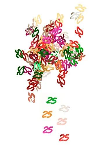 tib 15127 mehrfarbiges Konfetti mit Zahl 25, Fassungsvermögen: 15 g, Einheitsgröße