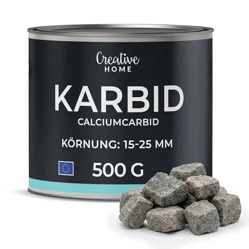 Creative Home Karbid gegen Maulwürfe Wühlmäuse | 500g Calciumcarbid in sicherer Metalldose