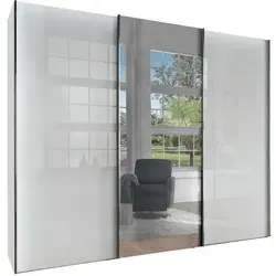 Wiemann Schwebetürenschrank Monaco 250 x 217 cm Glas Weiß von Wiemann