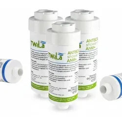 3x TWaLa Duschfilter Weiss Wasserfilter gegen Kalk/Chlor Shower filter AWF-SWR-P - Weiß
