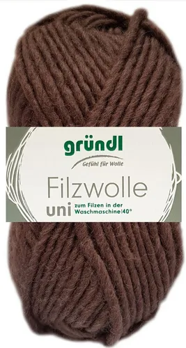 Gründl 50 Gramm Gründl Wolle Filzwolle Uni Farbauswahl Bastelgarn