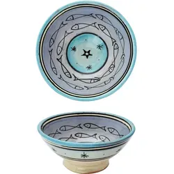 Marokkanische Keramikschale Schale Poisson Blau