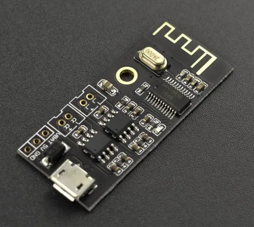 DFRobot Bluetooth 4.2 Audio-Empfängerplatine, Dualer 5W-Verstärker, 15m Reichweite, WAV, 3,7-5V