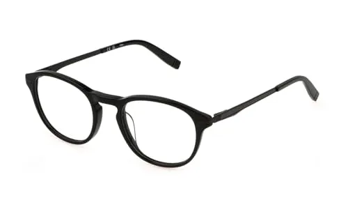 FILA Brille mit Sehstärke für Herren optional mit Sonnenbrillentönung oder Blaulichtfilter, Panto, gefertigt aus Edelstahl, Modell: VFI531 (inklusive Brillenetui)