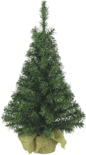 Mini Weihnachtsbaum im Jutesack 75 cm - Nussknacker - Dekorative Weihnachtsbaum für festliche Stimmung, ideal für kleine Räume oder als Tischdeko.