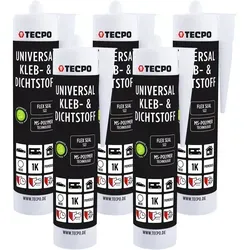 5x TECPO KLEBE UND DICHTSTOFF UNIVERSAL FLEX SEAL 522 WEIß 1K MS...