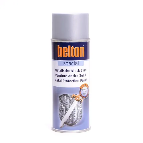 Metallschutzlack 2 in 1 Lackspray Rostschutzlack Silber 400ml Belton  323651