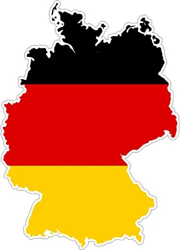 Akachafactory Selbstklebend Wandtattoo Sticker, Auto Vinyl Flagge Karte Deutschland