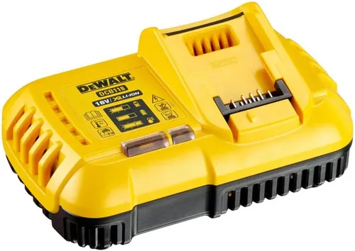 DeWalt DCB118 Schnell Ladegerät für 60V/54V/18V Li-Ion Akkus - Akkus & Aufladegeräte: Schnelles Laden von 18V-54V Lithium-Ionen Akkus, ideal für effizientes Arbeiten mit DeWalt Werkzeugen.
