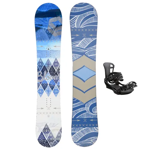 FTWO Damen Snowboard Bloom Ink 147cm mit Sonic Bindung in blau von FTWO