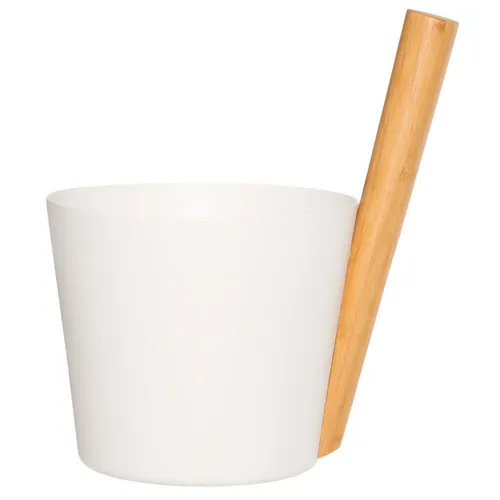 Rento Saunakübel - 5L Aluminium mit Bambusholz - Aufgusskübel & -kellen, stilvolles Design aus Aluminium und Bambusholz für ein perfektes Saunaerlebnis.