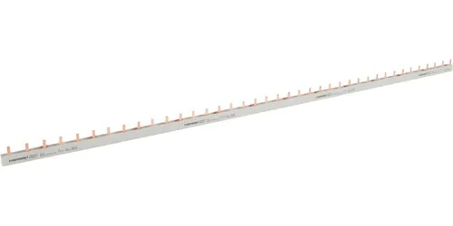 MERSEN Verdrahtungsschiene Steg 3-p. T27 16qmm - Druckschalter, individuell zuschneidbare Verdrahtungsschiene mit Endkappen zur sicheren Isolation, ideal für maßgeschneiderte Installationen.