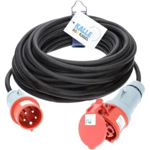 Kalle-das-Kabel Verlängerungskabel 20m CEE 400V 16A - Verlängerungskabel für den Außenbereich mit IP44 Schutz, beständig gegen Öle und UV-Strahlung, ideal für Baustellen und langfristige Einsätze.