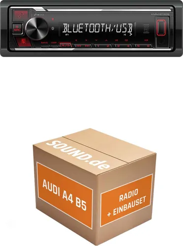 Kenwood KMM-BT209 Autoradio Einbaupaket für Audi A4 B5