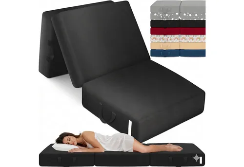 ELONEO Klappmatratze - 3-teilige Faltmatratze für vielseitige Nutzung - Sonstige Matratzen, ideal als Gästebett oder Sitzblock, perfekt für Zuhause und Camping, schnell aufbaubar und platzsparend.