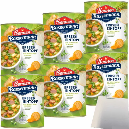 Sonnen Bassermann Erbsen-Eintopf 6er Pack 6x800g Dose usy Block