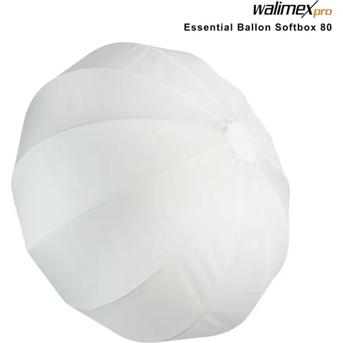 Walimex pro Essential Ballon Softbox 80cm - Softbox für perfekte Lichtverteilung, schnell aufbaubar dank innovativem Mechanismus, kompatibel mit Blitz- und Dauerlichtern mit Bowensanschluss.