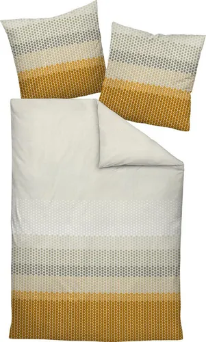 Janine Bettwäsche Dunkelorange, 155x220 cm in gelb von Janine