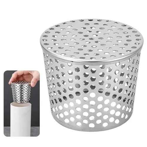 Regenrinnen Laubschutz Dachrinnen Laubschutzgitter FüR Dachrinnenschutz Edelstahl Fallrohrschutz Dachrinnengitter Laubfang Fallrohr für Flachdachablauf Fallrohrfilter Sieb AbflüSse und Fallrohre