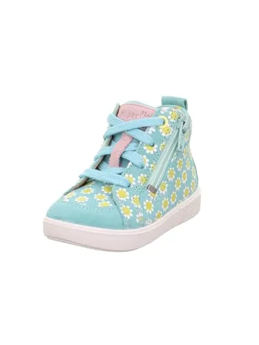 Superfit Mädchen Supies Sneaker, Hellgrün Gelb 7510, 23 EU - Sneaker für Mädchen mit herausnehmbarer Einlegesohle aus chromfreiem Leder, ideal für gesunde Füße und unkomplizierten Einstieg dank praktischem Reißverschluss.