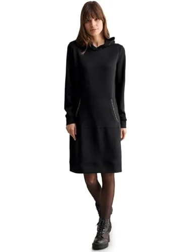 CECIL Damen B144293 Kleid Mit Kapuze, Schwarz, M EU von CECIL