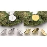 Glorex 6 7021 201 Kerzenhalter, 4 Stück, 6 cm, silberfarben