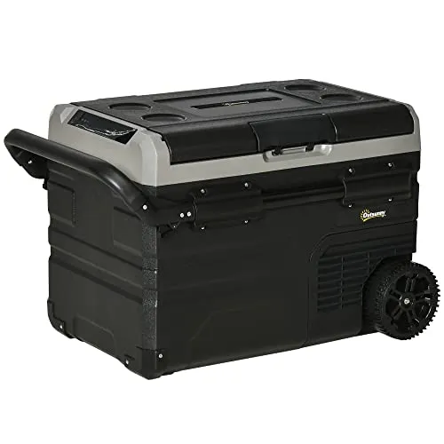 Outsunny Kühlbox Auto 40L mit LED-Beleuchtung